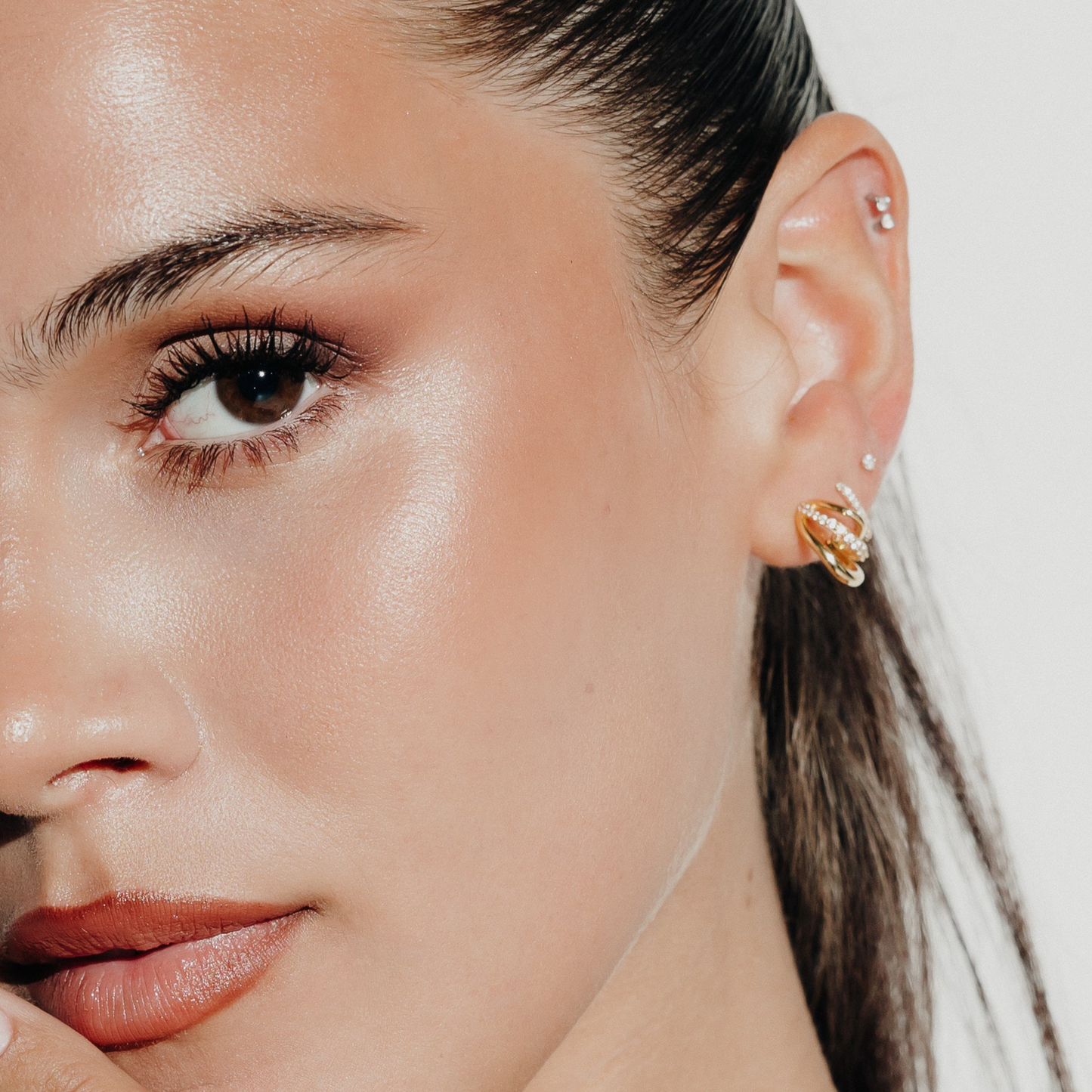 SAPPHIRE HUGGIE HOOPS