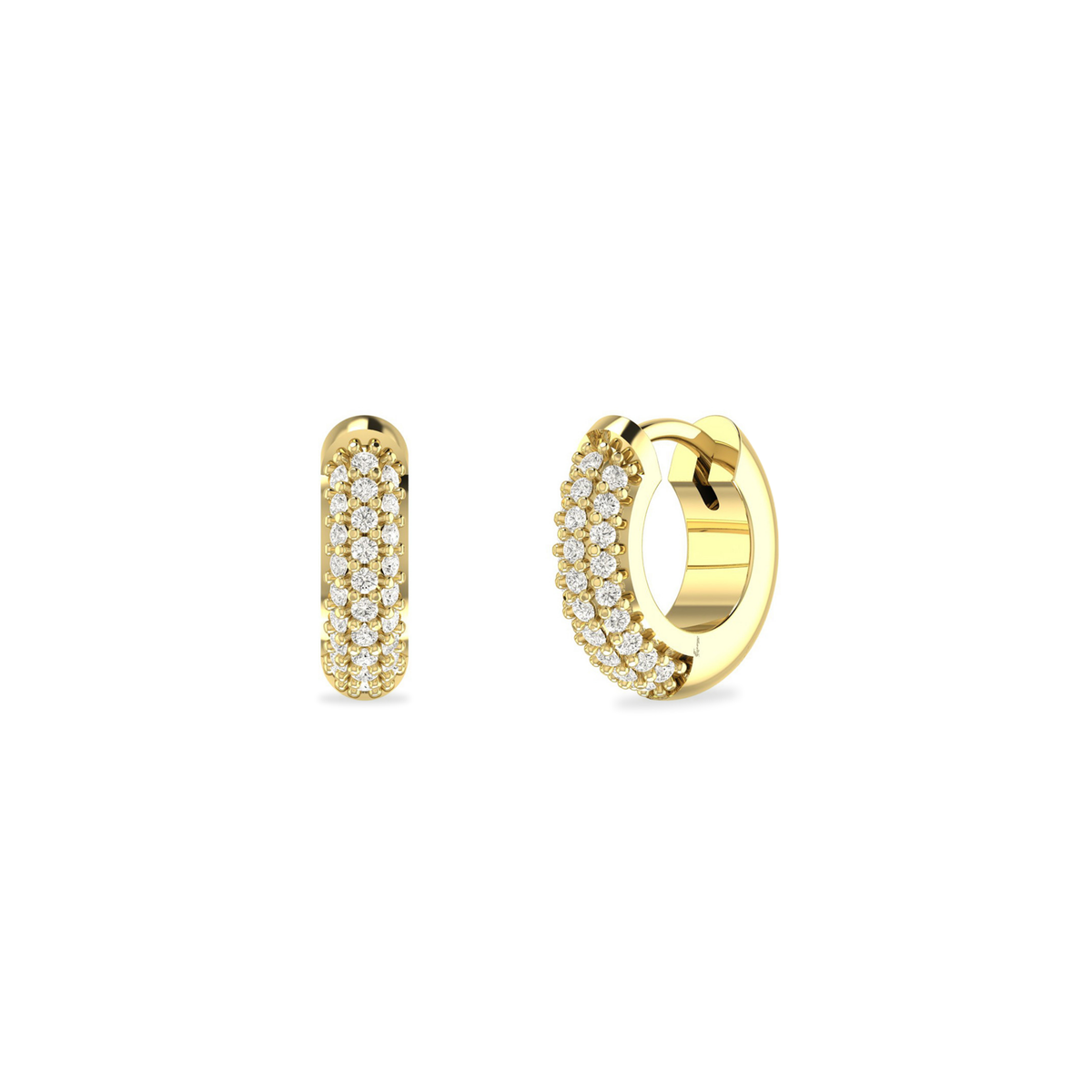 QUARTZ HUGGIE EARRINGS