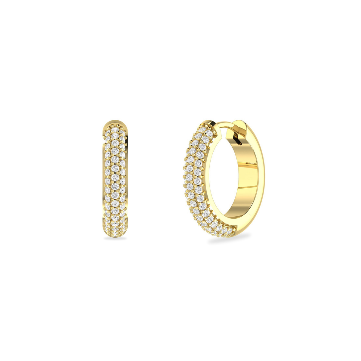 QUARTZ HOOP EARRINGS