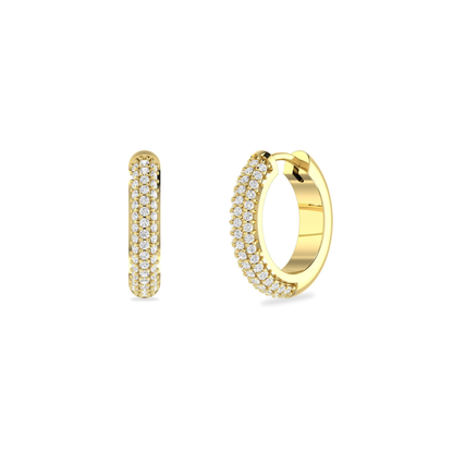 QUARTZ HOOP EARRINGS