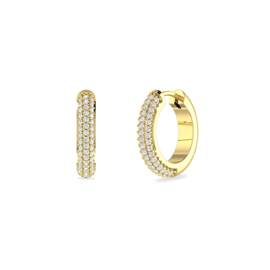 QUARTZ HOOP EARRINGS